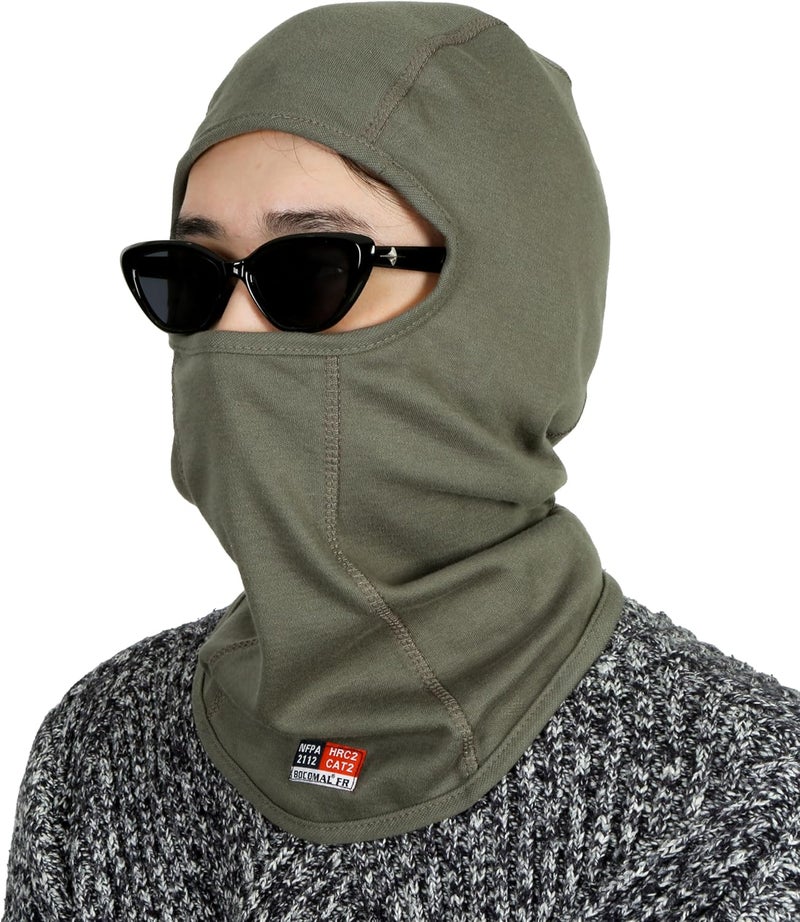 BOCOMAL FR Balaclava Face Mask 7oz Flame Resistant Covering Welding Hood Arc Rated NFPA2112 CAT2 One Size - Image 1